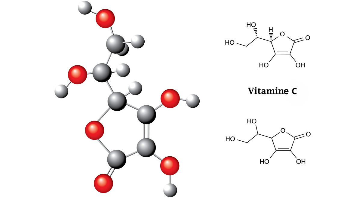 Structure moléculaire de la vitamine C